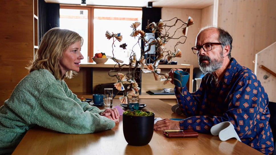 Christoph Maria Herbst und Caroline Peters in "Der Spitzname"
